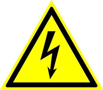 W08 внимание! опасность поражения электрическим током  (пленка, сторона 50 мм) - Знаки безопасности - Знаки по электробезопасности - Магазин охраны труда Протекторшоп